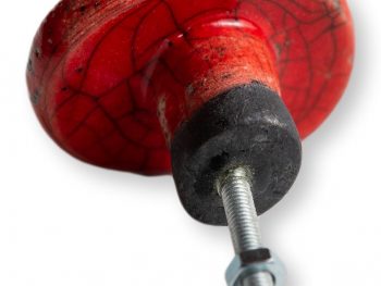 backside red cabinet knob